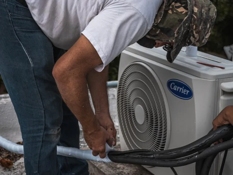 High-Efficiency Furnace Install